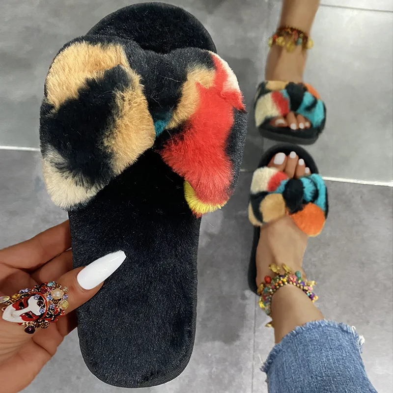 Women's Fur Slides Winter Warm Plush Sweet Bowknot Casual Flat Slippers for Home New Furry Ladies Slides Intdoor Wear Female
Women's Fur Slides Winter Warm Plush Sweet Bowknot Casual Flat Slippers for Home New Furry Ladies Slides Intdoor Wear Female