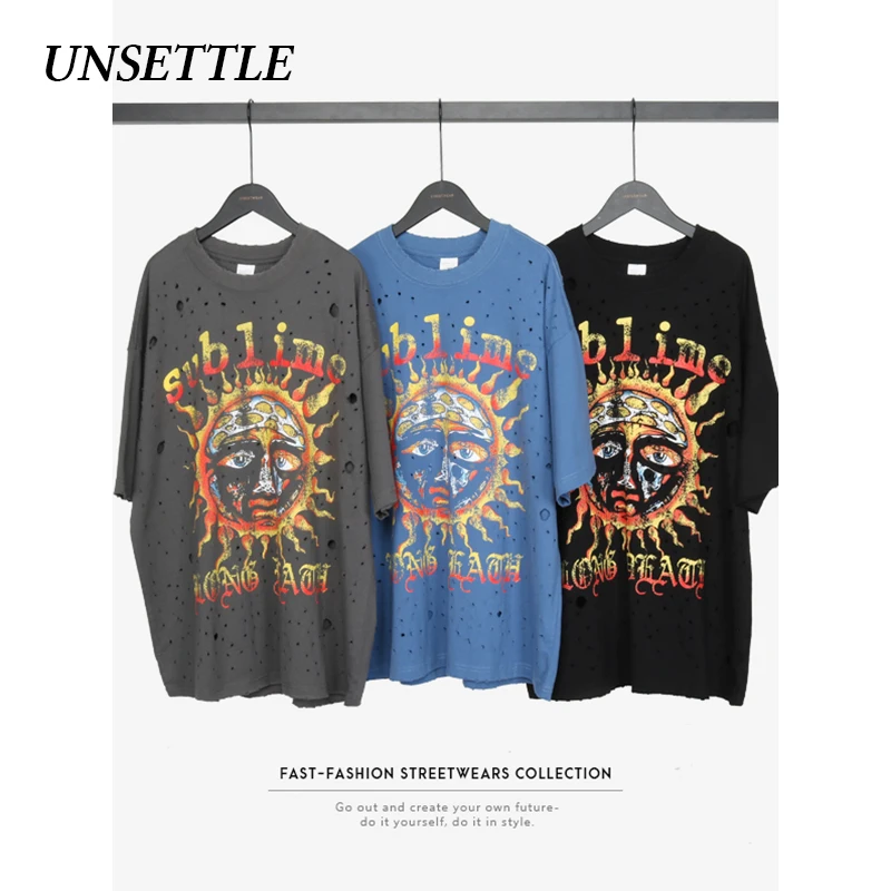 UNSETTLE 2020SS Harajuku футболка летняя Мужская/Женская Хип Хоп с забавным принтом