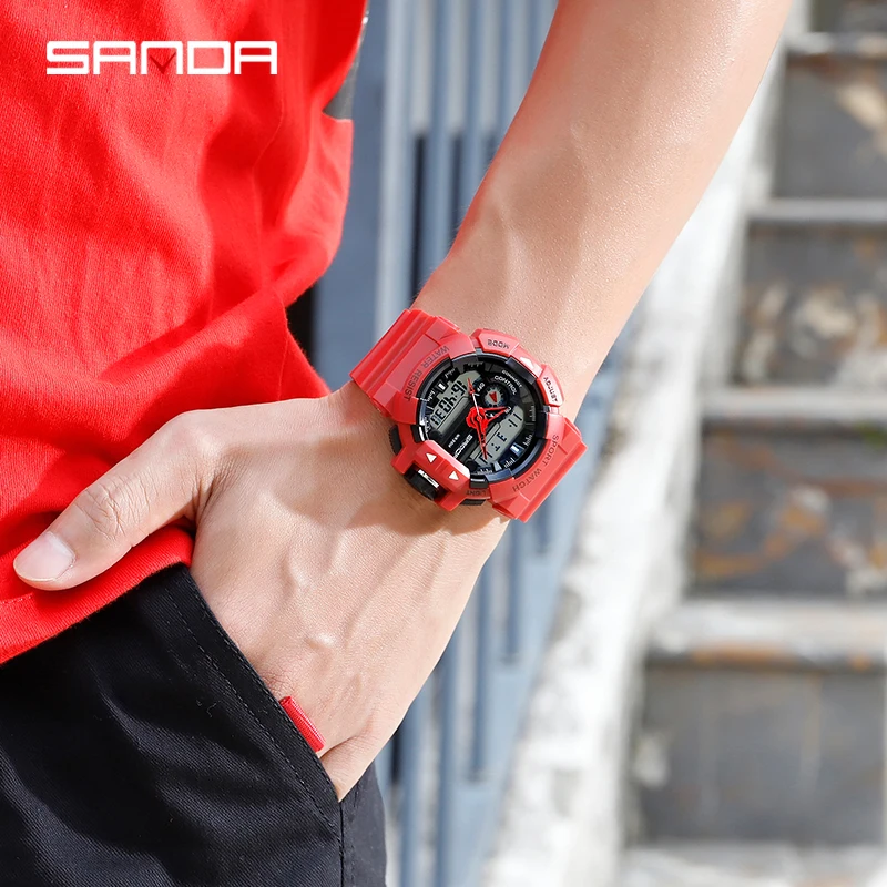 2021 SANDA Sport Men Quartz Digital Led Creative Diving Watches Men Waterproof Alarm Watch Dual Display Clock Relogio Masculino
2021 SANDA Sport Men Quartz Digital Led Creative Diving Watches Men Waterproof Alarm Watch Dual Display Clock Relogio Masculino
