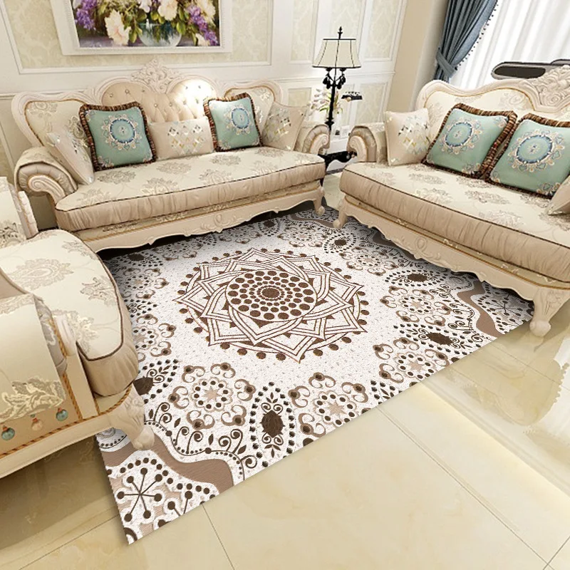 Luxury European-style Printed Living Room Carpet Sofa Coffee Table Rug Crystal Velvet Fabric Edroom Bedside Carpet Anti-slip Mat
Luxury European-style Printed Living Room Carpet Sofa Coffee Table Rug Crystal Velvet Fabric Edroom Bedside Carpet Anti-slip Mat