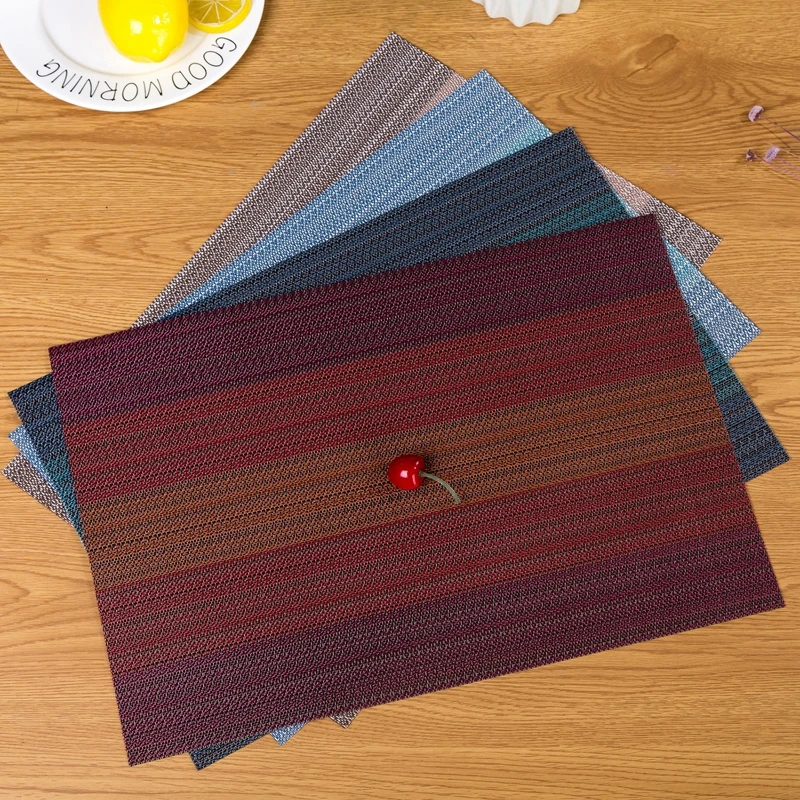 4pcs/Lot Nordic Rectangle Stripe Placemat Waterproof Insulation High Quality PVC Placemat Use For Dining Table Restaurant Cover
4pcs/Lot Nordic Rectangle Stripe Placemat Waterproof Insulation High Quality PVC Placemat Use For Dining Table Restaurant Cover