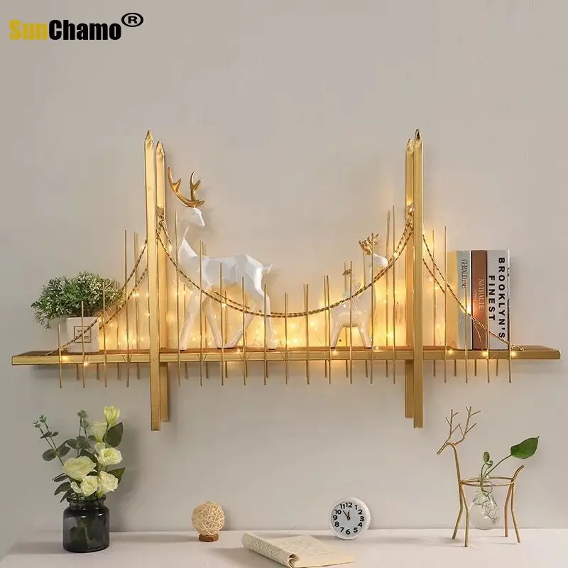 Creative London Bridge Retro Industrial Design Overpass Mural Storage Shelf Cafe Bar Room Display Rack Hanging Wall Decoration
Creative London Bridge Retro Industrial Design Overpass Mural Storage Shelf Cafe Bar Room Display Rack Hanging Wall Decoration