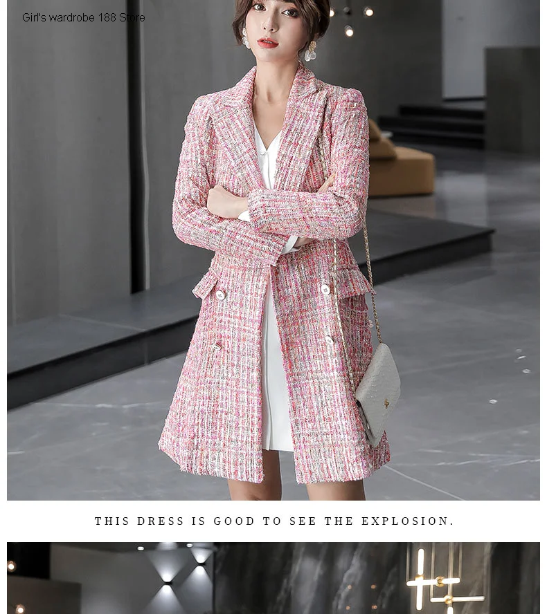 Double-breasted tweed suit women's Korean style western style socialite long sleeve all-match temperament mixed red suit
Double-breasted tweed suit women's Korean style western style socialite long sleeve all-match temperament mixed red suit