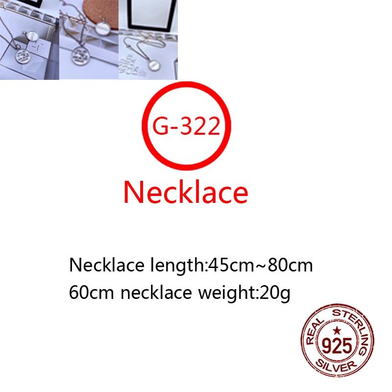 G322 S925 Sterling Silver Necklace New Brand Couple Pattern Letter Personality Fashion Style Simple Style Gift Hot Sale
G322 S925 Sterling Silver Necklace New Brand Couple Pattern Letter Personality Fashion Style Simple Style Gift Hot Sale