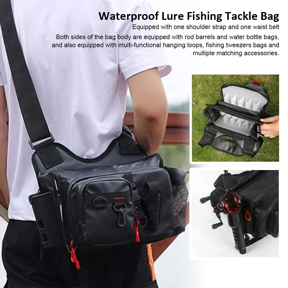 Fishing Tackle Bag Waterproof Large Capacity Multifunctional Lure Fishing Storage Bags with Tooth Slots Fishing Accessories
Fishing Tackle Bag Waterproof Large Capacity Multifunctional Lure Fishing Storage Bags with Tooth Slots Fishing Accessories