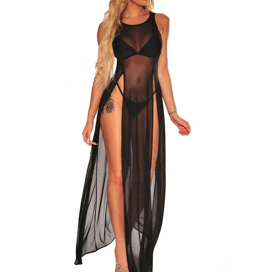High Slit Sexy Dresses Long Transparent Sleeveless Erotic Lingerie Babydoll Long Dress
High Slit Sexy Dresses Long Transparent Sleeveless Erotic Lingerie Babydoll Long Dress