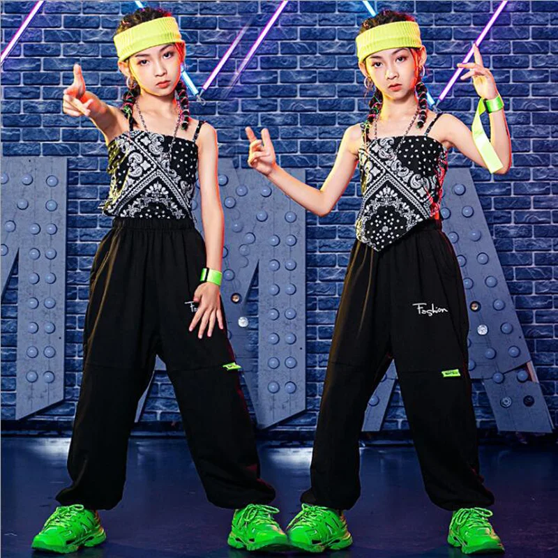 Girls Festival Jazz Dance Costume Clothes Kids Hip Hop Clothing Sleeveless Crop Tank Tops Streetwear Cargo Pants Canival Wear
Girls Festival Jazz Dance Costume Clothes Kids Hip Hop Clothing Sleeveless Crop Tank Tops Streetwear Cargo Pants Canival Wear