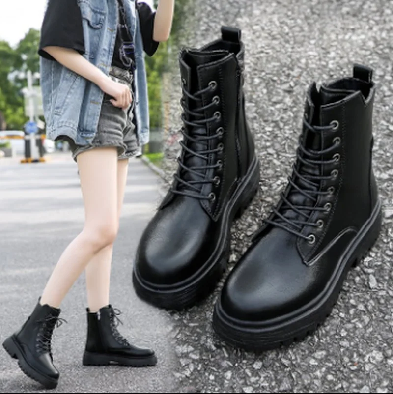 Boots 2021 Summer Autumn Women Ankle Boots Classic Beige Black Leather Gothic Punk Shoes Mid Heels Short Combact Boots Shoes
Boots 2021 Summer Autumn Women Ankle Boots Classic Beige Black Leather Gothic Punk Shoes Mid Heels Short Combact Boots Shoes