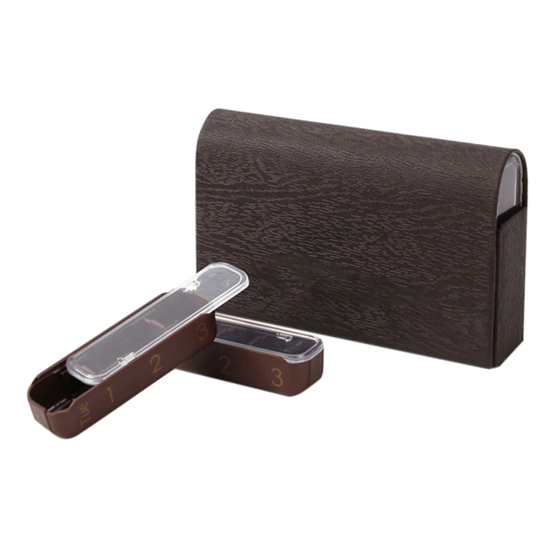 Portable Seven-Day Mini Pill Box For Travel On Business Trip Assortment Pill Box Storage Box With Pu Leather Brown
Portable Seven-Day Mini Pill Box For Travel On Business Trip Assortment Pill Box Storage Box With Pu Leather Brown