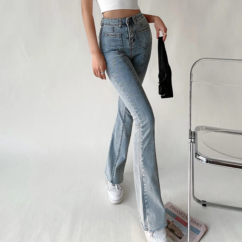 New Autumn Women Zipper Patchwork High Waist Jeans Female Casual Denim Five-Pointed Star Flare Pants
New Autumn Women Zipper Patchwork High Waist Jeans Female Casual Denim Five-Pointed Star Flare Pants