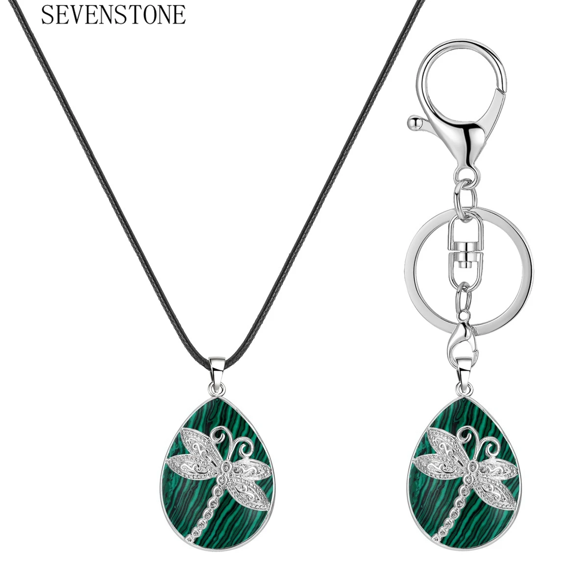 SEVENSTONE Trendy Reiki Natural Crystal Gem Stone Drop Pendant Necklace for Women Dragonfly Healing Angel Tear Pendant Jewelry 
SEVENSTONE Trendy Reiki Natural Crystal Gem Stone Drop Pendant Necklace for Women Dragonfly Healing Angel Tear Pendant Jewelry