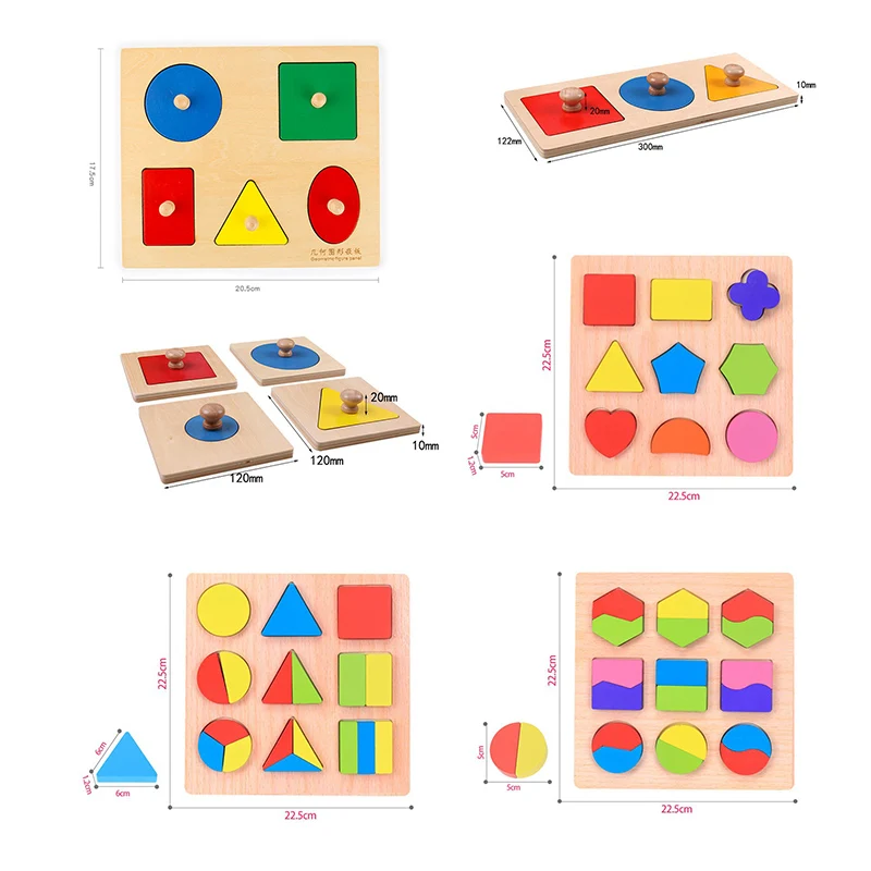 New Baby Montessori Educational toy Wooden 3D Shape matching Puzzles Wooden Geometry panels Sensory Intellectual Learnings Toys
New Baby Montessori Educational toy Wooden 3D Shape matching Puzzles Wooden Geometry panels Sensory Intellectual Learnings Toys