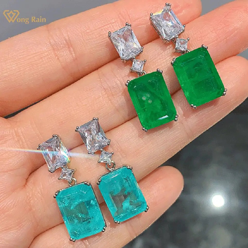 Wong Rain Vintage 100% 925 Sterling Silver Paraiba Tourmaline Emerald Gemstone Drop Dangle Earrings Gifts Fine Jewelry Wholesale
Wong Rain Vintage 100% 925 Sterling Silver Paraiba Tourmaline Emerald Gemstone Drop Dangle Earrings Gifts Fine Jewelry Wholesale