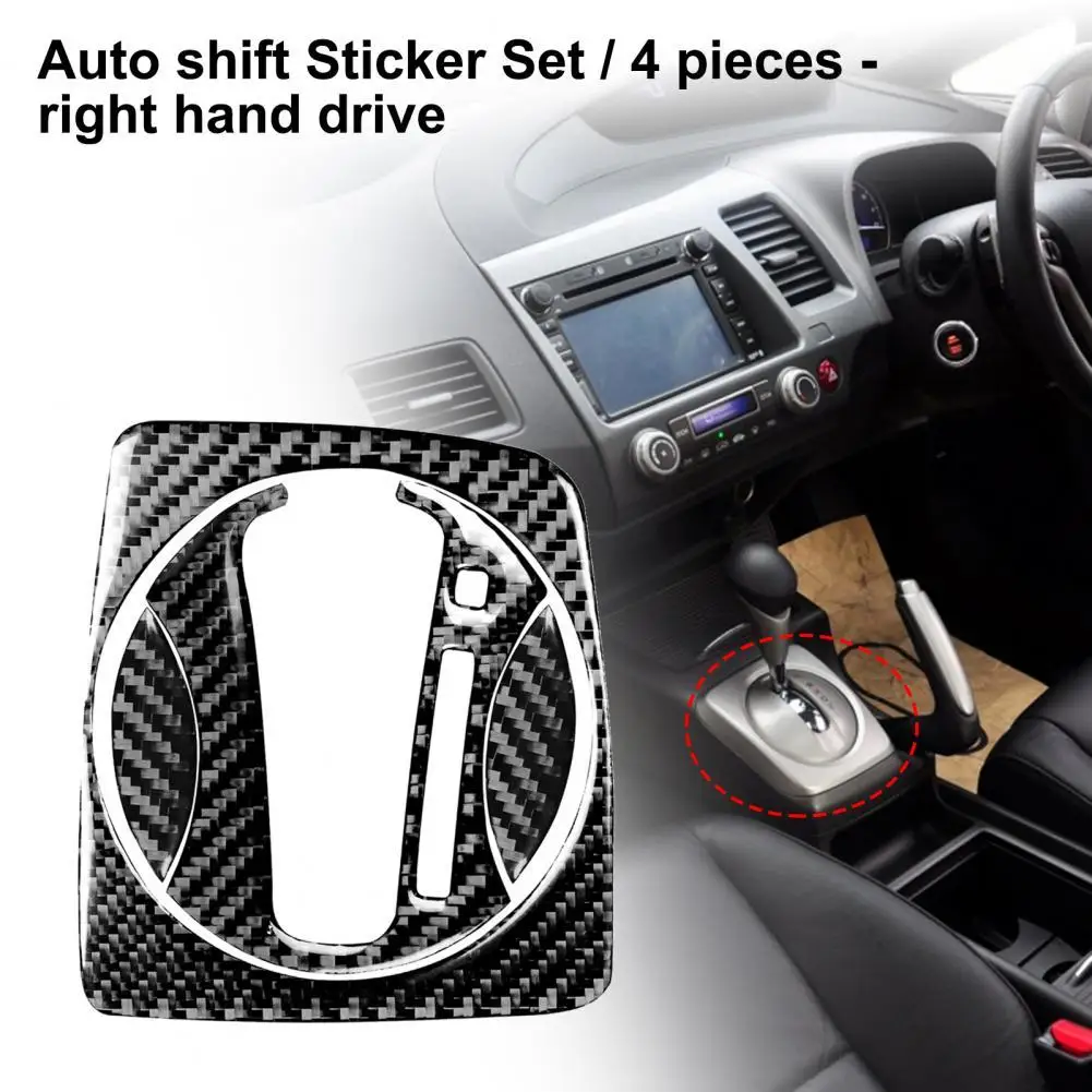 4Pcs Shift Frame Sticker Scratch-resistant Self Adhesive Carbon Fiber Right Drive Automatic Gear Panel Decal for Honda Civic Gen
4Pcs Shift Frame Sticker Scratch-resistant Self Adhesive Carbon Fiber Right Drive Automatic Gear Panel Decal for Honda Civic Gen