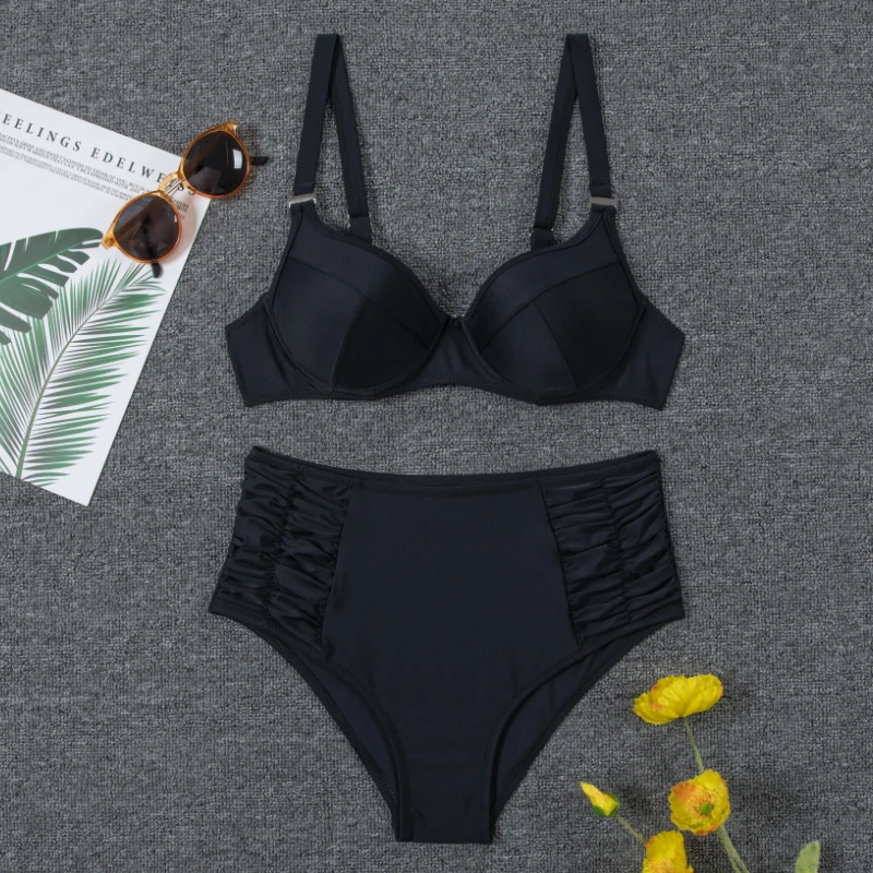 Sexy Bikini Swimwear Women 2021 New Push Up Swimsuit Plus Size Solid Two Plece Bikini Set Summer Beachwear Bathing Suit Biquini
Sexy Bikini Swimwear Women 2021 New Push Up Swimsuit Plus Size Solid Two Plece Bikini Set Summer Beachwear Bathing Suit Biquini