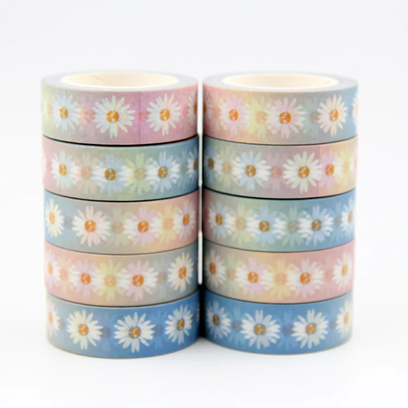 10PC 15MM*10M Rainbow chrysanthemum Flower Designs Wide Washi Tape Scrapbooking Japanese Album DIY Decorative Tape set
10PC 15MM*10M Rainbow chrysanthemum Flower Designs Wide Washi Tape Scrapbooking Japanese Album DIY Decorative Tape set