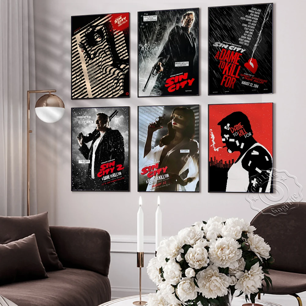 America Classic movie Sin City Canvas Painting Poster, Film Character Black and White Vintage Prints, Home Decor Wall Picture
America Classic movie Sin City Canvas Painting Poster, Film Character Black and White Vintage Prints, Home Decor Wall Picture