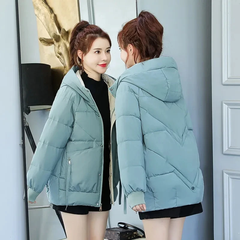 Women's Cotton Jackets Nice New Short Winter Jackets Hooded Long Sleeve Women's Parkas Thick Warm Casual Padded Jacket Female
Women's Cotton Jackets Nice New Short Winter Jackets Hooded Long Sleeve Women's Parkas Thick Warm Casual Padded Jacket Female