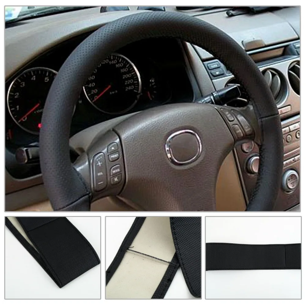 38CM DIY Steering Wheel Covers soft Leather braid on the steering-wheel of Car With Needle and Thread Interior accessories
38CM DIY Steering Wheel Covers soft Leather braid on the steering-wheel of Car With Needle and Thread Interior accessories