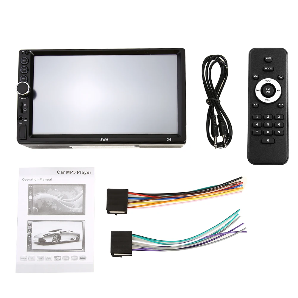 SWM-X6 Double 2 DIN Car Radio Multimedia Video Player 7 inch Display Bluetooth AUX Auto Stereo In-Dash Head Unit
SWM-X6 Double 2 DIN Car Radio Multimedia Video Player 7 inch Display Bluetooth AUX Auto Stereo In-Dash Head Unit
