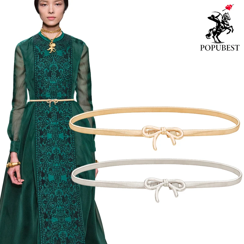Fashion Ladies Metal Thin Female Waist Chain Women Strap Dress Gold Silver Belt Bow Decorative Clothess Accessories
Fashion Ladies Metal Thin Female Waist Chain Women Strap Dress Gold Silver Belt Bow Decorative Clothess Accessories
