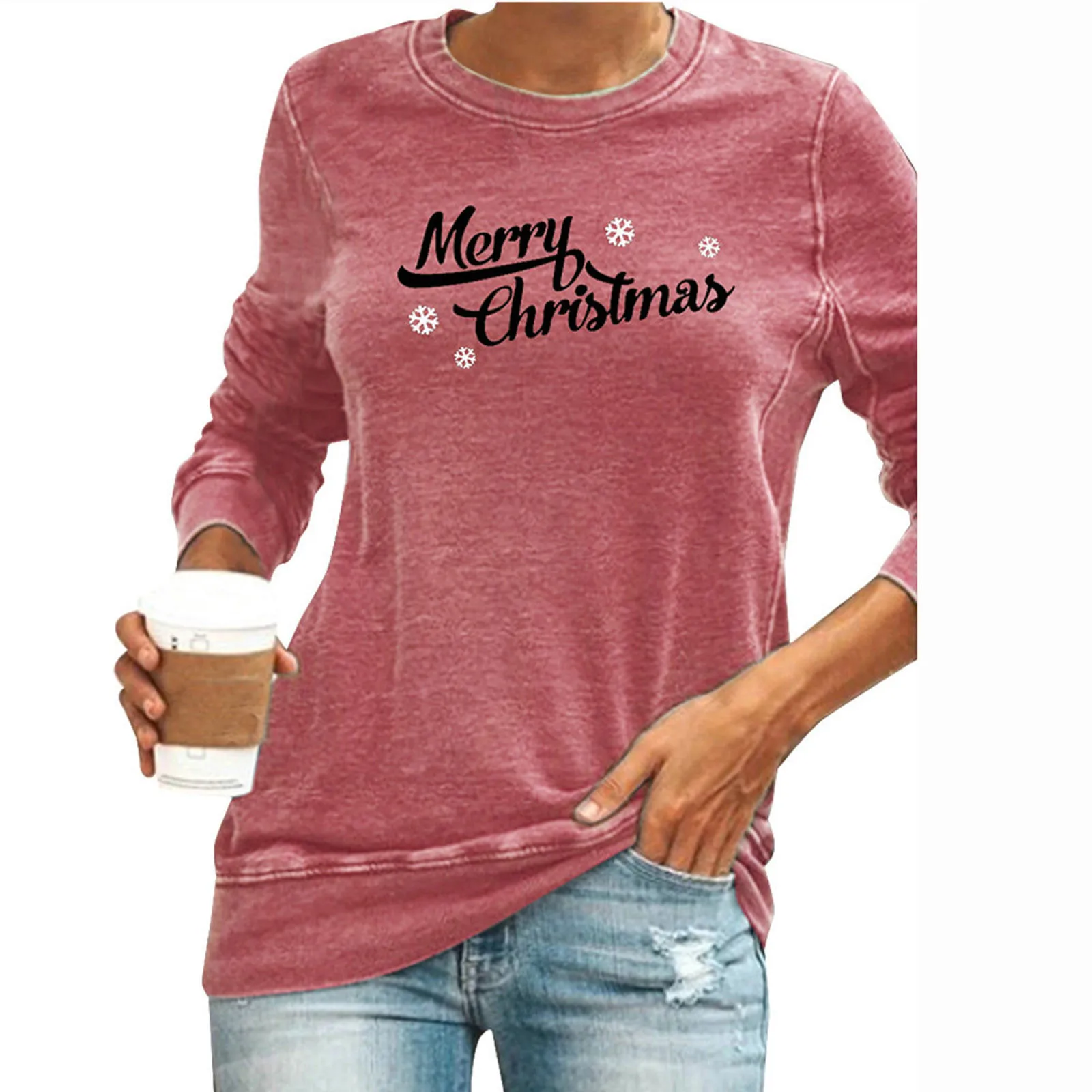 Women's Casual Loose Round Neck Long Sleeve Christmas Print Top Blouse Winter Clothes Women Streetwear Sudadera Mujer
Women's Casual Loose Round Neck Long Sleeve Christmas Print Top Blouse Winter Clothes Women Streetwear Sudadera Mujer