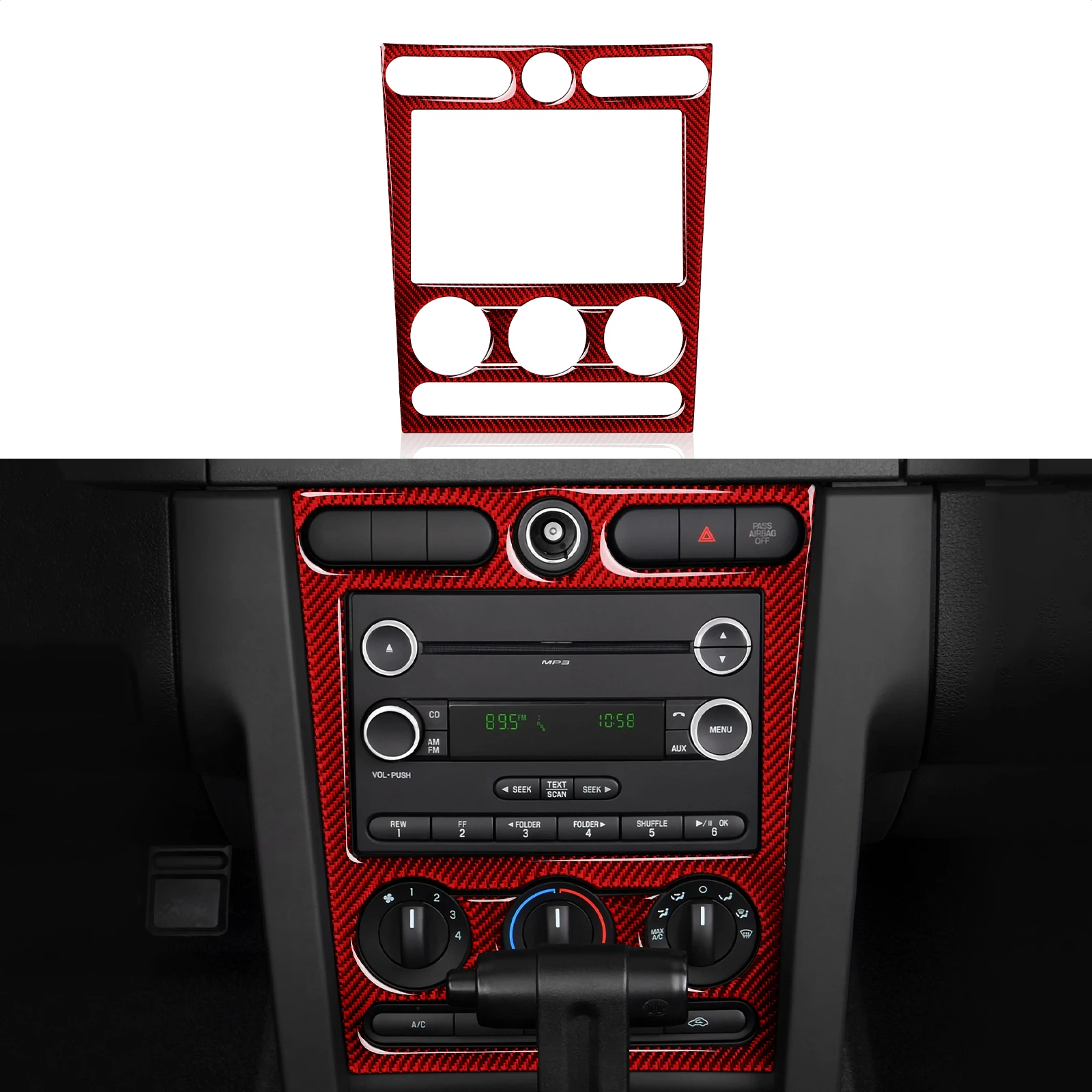 Carbon Fiber Sticker Decal Air Conditioning Control Panel Cover Trim for Ford Mustang GT 2005-2009 S197 Accessories
Carbon Fiber Sticker Decal Air Conditioning Control Panel Cover Trim for Ford Mustang GT 2005-2009 S197 Accessories