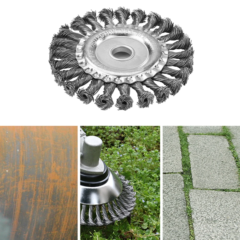 Universal Lawn Mower Grass Trimmer Head Twist Knot Brush Steel Wire Wheel Brush Disc Garden Tools for Lawnmower
Universal Lawn Mower Grass Trimmer Head Twist Knot Brush Steel Wire Wheel Brush Disc Garden Tools for Lawnmower