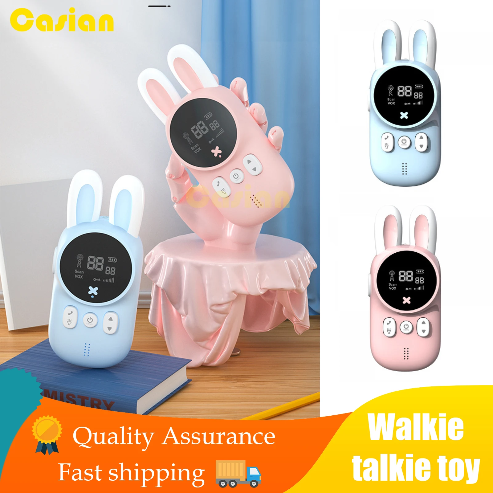2pcs/Set Children's Walkie Talkie Kids Electronic Spy Gadgets Handheld Transceiver 3KM Range UHF Radio Interphone Toys For Boys
2pcs/Set Children's Walkie Talkie Kids Electronic Spy Gadgets Handheld Transceiver 3KM Range UHF Radio Interphone Toys For Boys