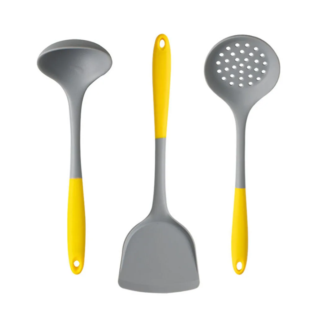 HPDEAR 3 Pieces Silicone Cooking Utensil Set with Filter Spoon Turner Soup Ladle, Flexible Kitchen Utensils for Cooking Baking
HPDEAR 3 Pieces Silicone Cooking Utensil Set with Filter Spoon Turner Soup Ladle, Flexible Kitchen Utensils for Cooking Baking