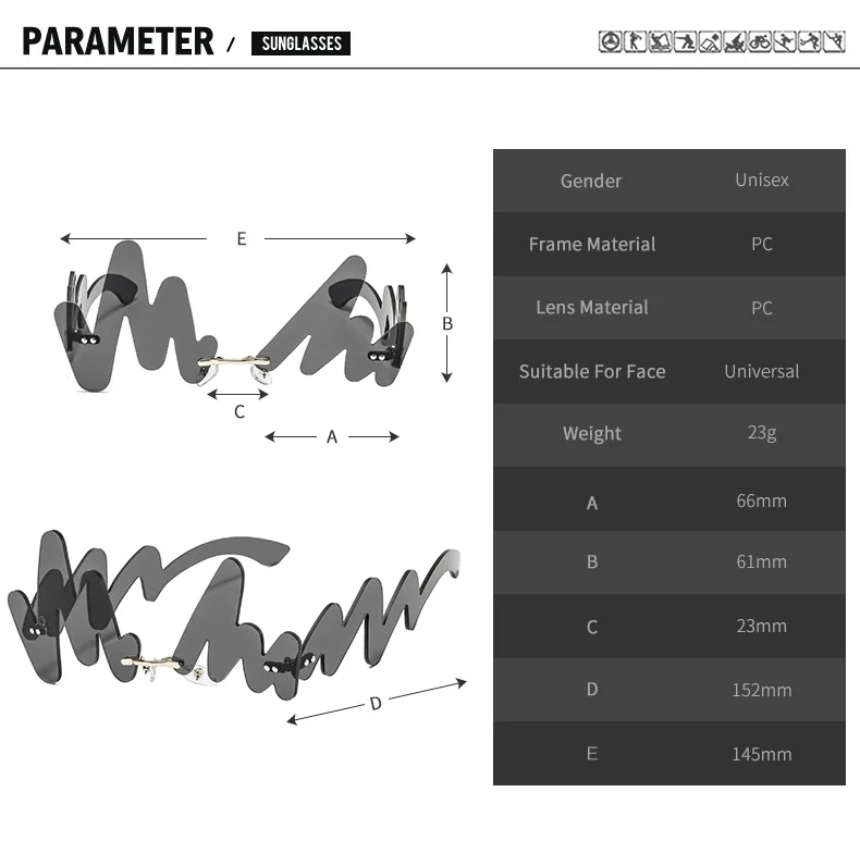 Steampunk N Wavy Rimless Sunglasses For Women 2020 Fashion Frameless Personalized Sun Glasses Men Funny Unique Design M Eyewear
Steampunk N Wavy Rimless Sunglasses For Women 2020 Fashion Frameless Personalized Sun Glasses Men Funny Unique Design M Eyewear