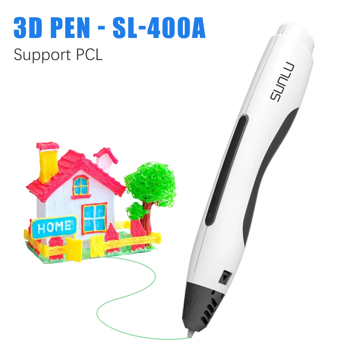 3D Pen Printing SL-400A Drawing Pen PCL Low Temperature Consumables 60℃ Keeping No Scald Safer For Children One Key Operation
3D Pen Printing SL-400A Drawing Pen PCL Low Temperature Consumables 60℃ Keeping No Scald Safer For Children One Key Operation
