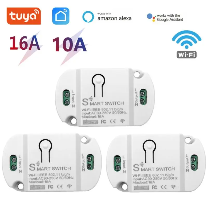 Tuya WiFi Smart Switch Module 16/10A Timer Remote Control Smart Home Automation Module Works With Alexa Google Home Smart Life 
Tuya WiFi Smart Switch Module 16/10A Timer Remote Control Smart Home Automation Module Works With Alexa Google Home Smart Life