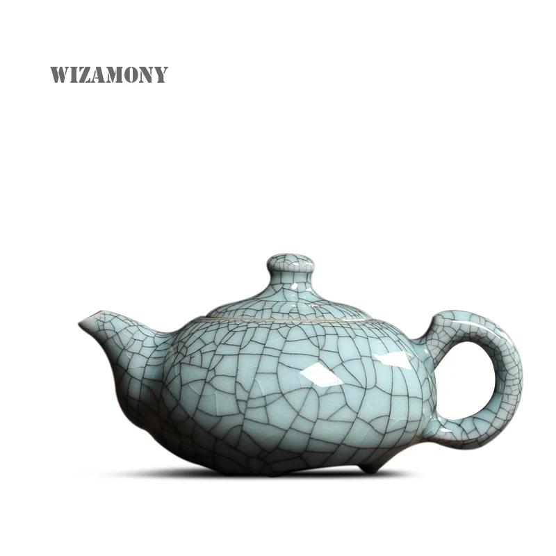 170ml Crackle Glaze Brother Kiln Longquan Celadon Exquisite Teapot Zisha Ceramics Arts yixing Clay Antique Porcelain Tea set
170ml Crackle Glaze Brother Kiln Longquan Celadon Exquisite Teapot Zisha Ceramics Arts yixing Clay Antique Porcelain Tea set