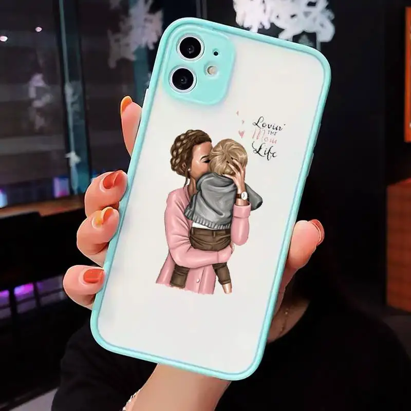Mom and baby Phone Case For iPhone 12 11 Mini Pro XR XS Max 7 8 Plus X Matte transparent blue Back Cover
Mom and baby Phone Case For iPhone 12 11 Mini Pro XR XS Max 7 8 Plus X Matte transparent blue Back Cover