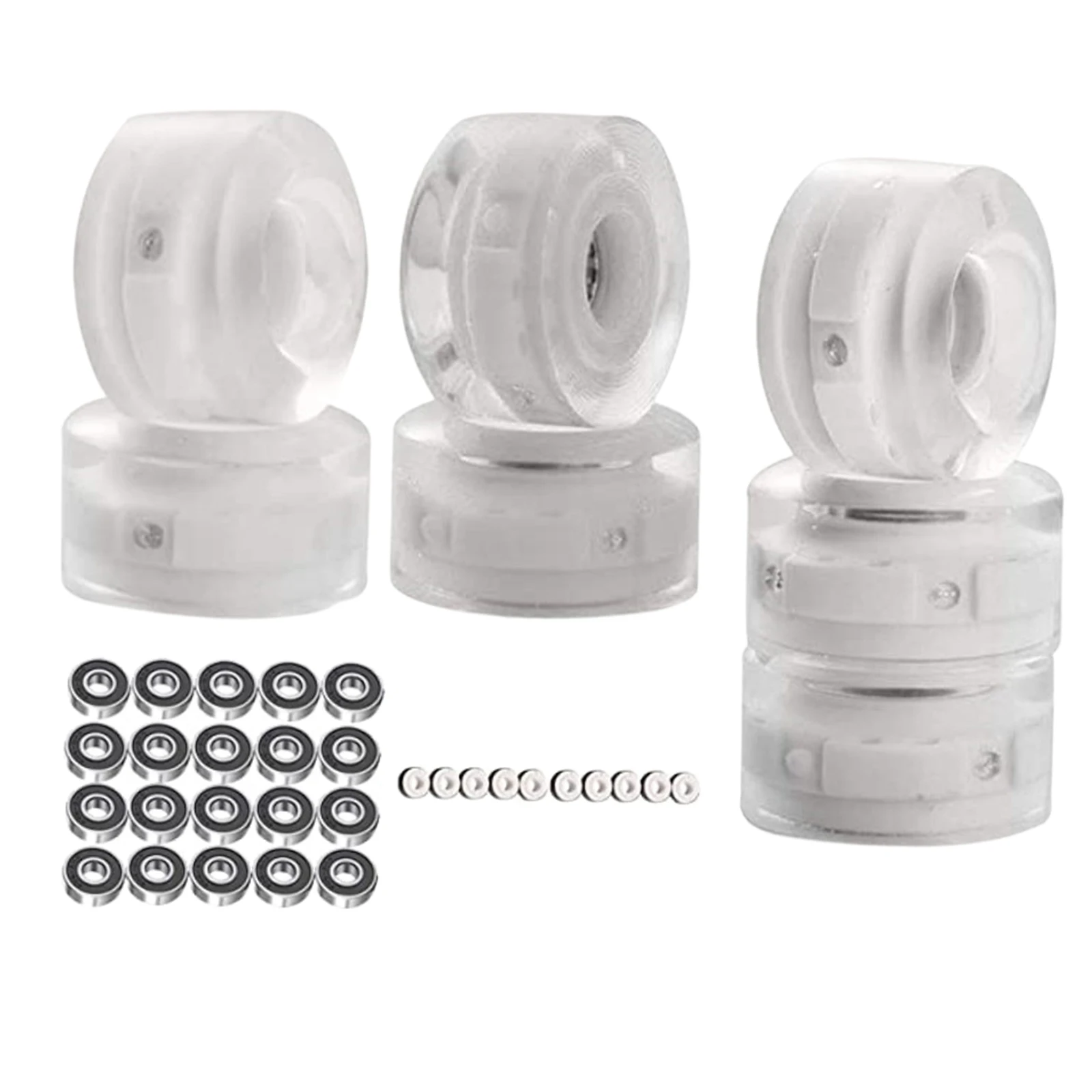 8pcs Roller Skate Wheels Replacement Luminous Light Up Wheel with Bearings and Wheels Cores for Double Row Skating Skateboard
8pcs Roller Skate Wheels Replacement Luminous Light Up Wheel with Bearings and Wheels Cores for Double Row Skating Skateboard