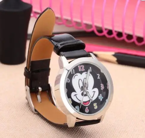 Детские светящиеся кварцевые наручные часы Disney с изображением Микки и Минни из