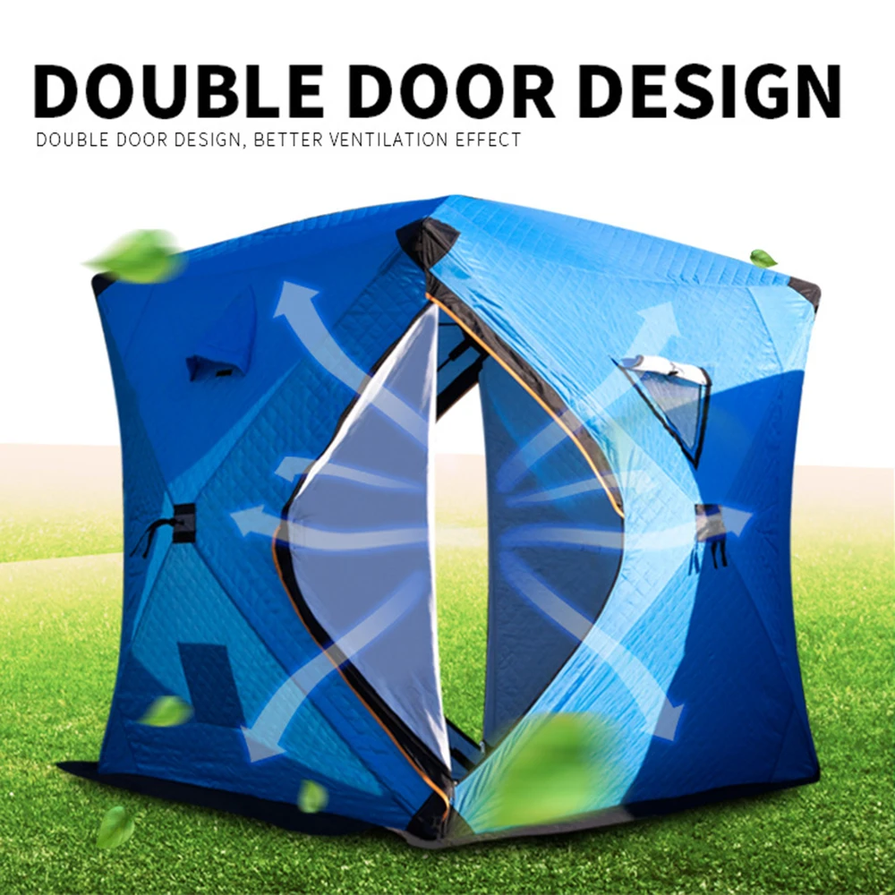 Outdoor 3-4 People Camping Tent Portable Ice Fishing Shelter Easy Set-up Winter Fishing Tent Ice Tent Waterproof Windproof
Outdoor 3-4 People Camping Tent Portable Ice Fishing Shelter Easy Set-up Winter Fishing Tent Ice Tent Waterproof Windproof