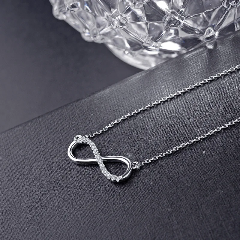 100% 925 sterling silver Original Crystals From Swarovskis Pendant Necklaces Women Handmade Maxi Collares Lucky number | Украшения и