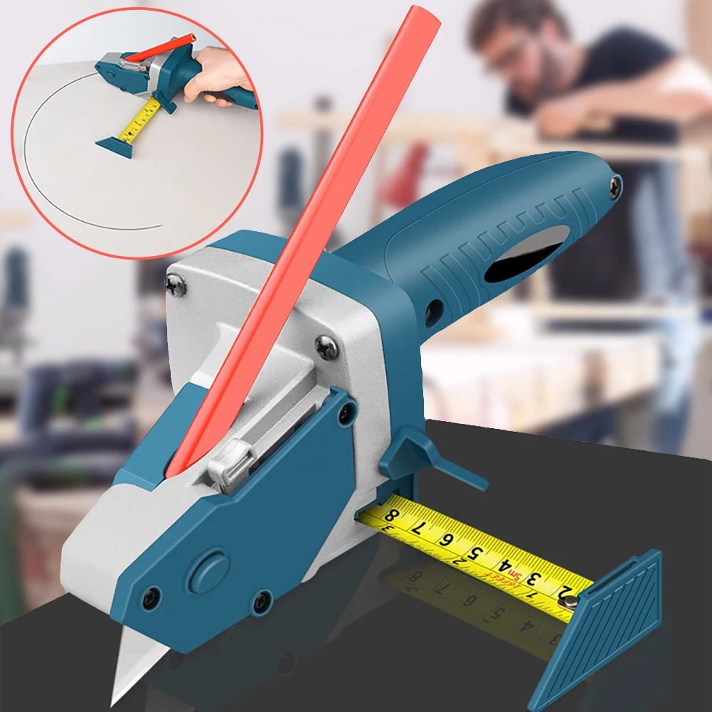 Handheld Gypsum Board Cutting Tool Drywall Cutter+Tape Measure Woodworking Scribe Woodworking Cutting Board Tools
Handheld Gypsum Board Cutting Tool Drywall Cutter+Tape Measure Woodworking Scribe Woodworking Cutting Board Tools