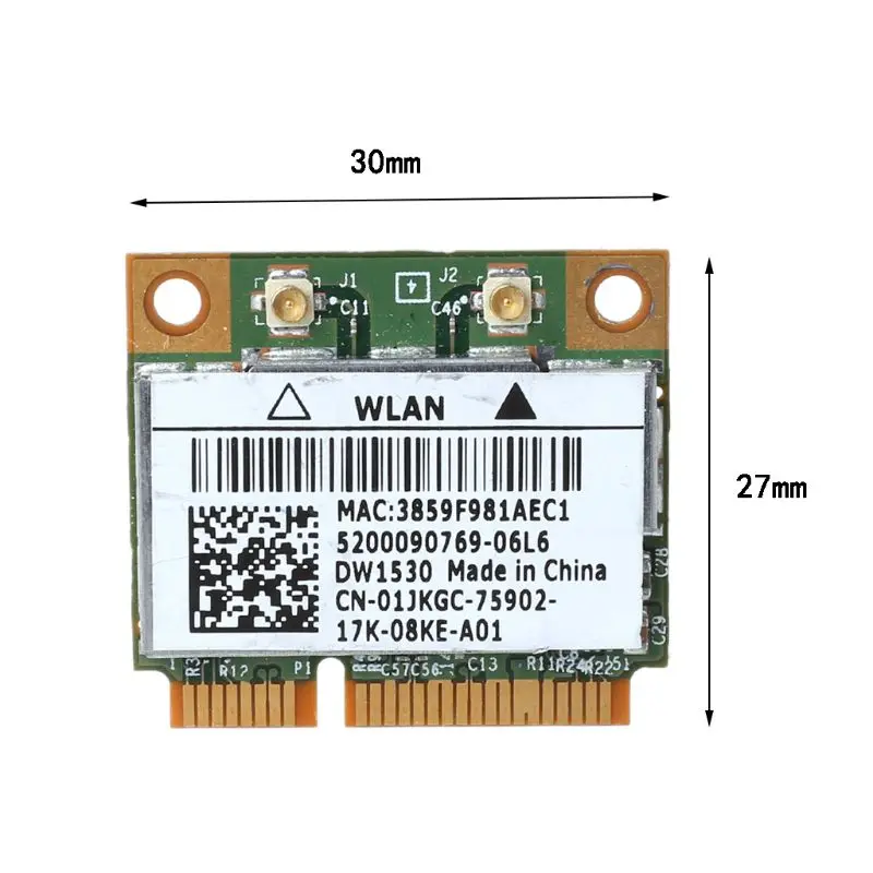 BCM4322 Wireless 802.11a/b/g/n Dual Band Mini Pci-e Wifi Card DW1530 for Dell
BCM4322 Wireless 802.11a/b/g/n Dual Band Mini Pci-e Wifi Card DW1530 for Dell
