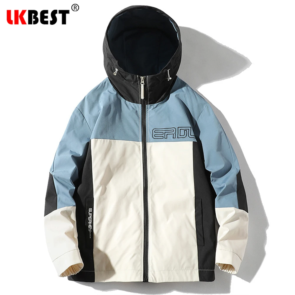 Sports Men's Jacket Color Block Hooded Loose Jacket INS Hong Kong Style Casual Jacket
Sports Men's Jacket Color Block Hooded Loose Jacket INS Hong Kong Style Casual Jacket