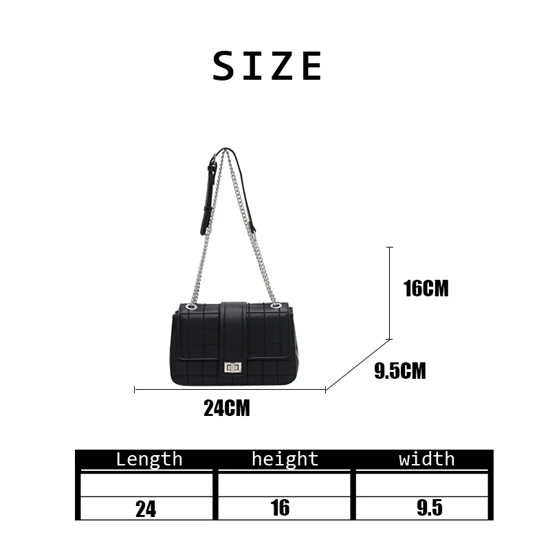 Autumn Winter Women Solid Rhombic Lattice Small Square Bag Ladies 2020 New Fashion High Quality PU Leather Simple Shoulder Bag
Autumn Winter Women Solid Rhombic Lattice Small Square Bag Ladies 2020 New Fashion High Quality PU Leather Simple Shoulder Bag
