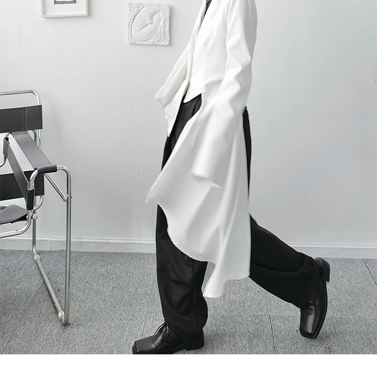 Male Women Japan Harajuku Streetwear Suit Jacket Men Irregular Design Casual Slim Fit Short Suit Blazers Coat Stage Clothing
Male Women Japan Harajuku Streetwear Suit Jacket Men Irregular Design Casual Slim Fit Short Suit Blazers Coat Stage Clothing
