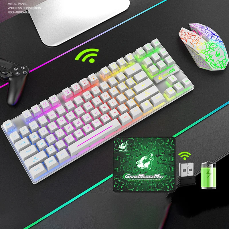 Gaming Rechargeable Keyboard Mechanical Feeling RGB Backlit Wireless Keyboard Mouse Set Ergonomic 2400DPI Mouse For XiaoMi/Dell
Gaming Rechargeable Keyboard Mechanical Feeling RGB Backlit Wireless Keyboard Mouse Set Ergonomic 2400DPI Mouse For XiaoMi/Dell