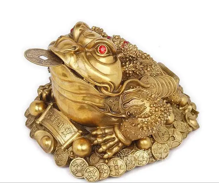 pure copper toad found large golden cicada frog toad statues animal Brass head figure sculpture gold toad Decoration home
pure copper toad found large golden cicada frog toad statues animal Brass head figure sculpture gold toad Decoration home