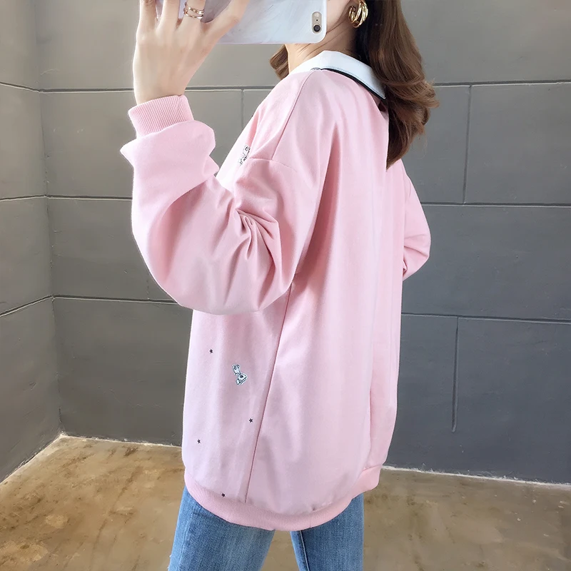P127 Питер Пэн воротник галстук Бесплатная доставка толстовки sudadera kawaii Толстовка