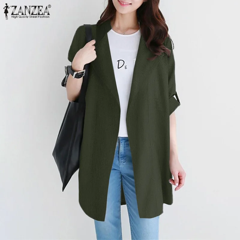 ZANZEA Autumn Elegant Blazer Retro Shirt Women Casual Long Sleeve Cover Up Blouse Solid Baggy Office Work Thin Coat Tops Female
ZANZEA Autumn Elegant Blazer Retro Shirt Women Casual Long Sleeve Cover Up Blouse Solid Baggy Office Work Thin Coat Tops Female