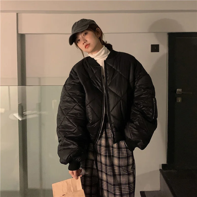 Women's Fashion Filling Cotton Short Jacket Woman Solid Parkas Female Baseball Uniform Coat
Women's Fashion Filling Cotton Short Jacket Woman Solid Parkas Female Baseball Uniform Coat