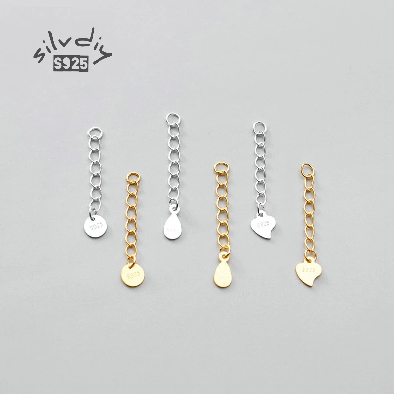 5pcs 925 Sterling Silver Extended Chain for DIY Bracelet Necklace Making Fine Jewelry Accessories 
5pcs 925 Sterling Silver Extended Chain for DIY Bracelet Necklace Making Fine Jewelry Accessories